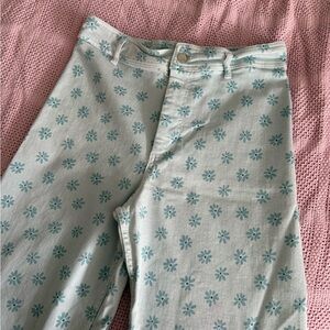 Zara Light Blue Flower Pants